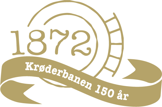 Jubileumslogo Krøderbanen 150 år